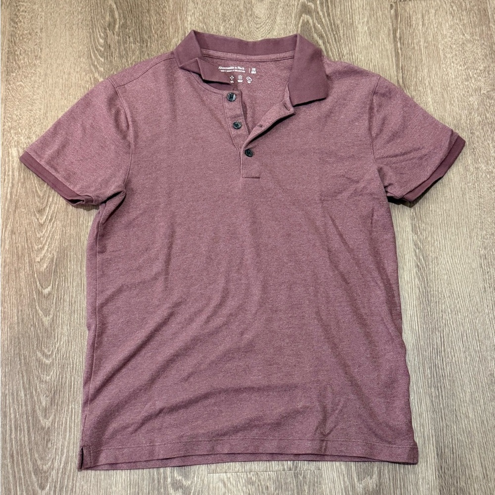Abercrombie & Fitch Men's Polo Shirt - Maroon